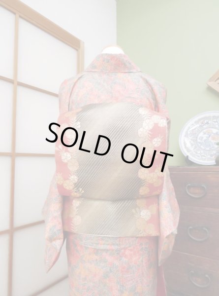 Photo6: CL0601H KOMON dyed (Grade A) and FUKURO OBI sash (Grade B) (6)