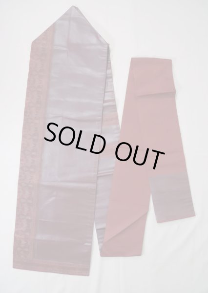 Photo17: CL0601I OSHIMA TSUMGI pongee (Grade A) and NAGOYA OBI sash (Grade B) (17)