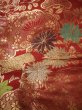 Photo9: F0210N Vintage Japanese Kimono   Red UCHIKAKE Wedding Flower Silk. (Grade B) (9)