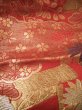Photo12: F0210N Vintage Japanese Kimono   Red UCHIKAKE Wedding Flower Silk. (Grade B) (12)