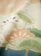 Photo22: F0530A Vintage Japanese Kimono  Dark Wisteria FURISODE long-sleeved Folding fan Silk.  (Grade C) (22)