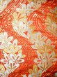 Photo4: Mint F1202B Used Japanese Kimono  Deep Orange UCHIKAKE Wedding by Silk. Flower  (Grade A) (4)