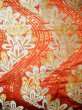 Photo5: Mint F1202B Used Japanese Kimono  Deep Orange UCHIKAKE Wedding by Silk. Flower  (Grade A) (5)