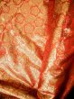 Photo13: Mint F1202B Used Japanese Kimono  Deep Orange UCHIKAKE Wedding by Silk. Flower  (Grade A) (13)