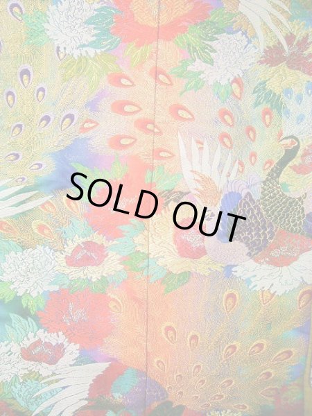 Photo8: Mint F1202C Used Japanese Kimono  Shiny Purple UCHIKAKE Wedding by Silk. Peacock  (Grade A+) (8)