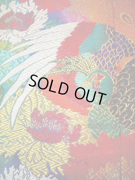 Photo10: Mint F1202C Used Japanese Kimono  Shiny Purple UCHIKAKE Wedding by Silk. Peacock  (Grade A+) (10)