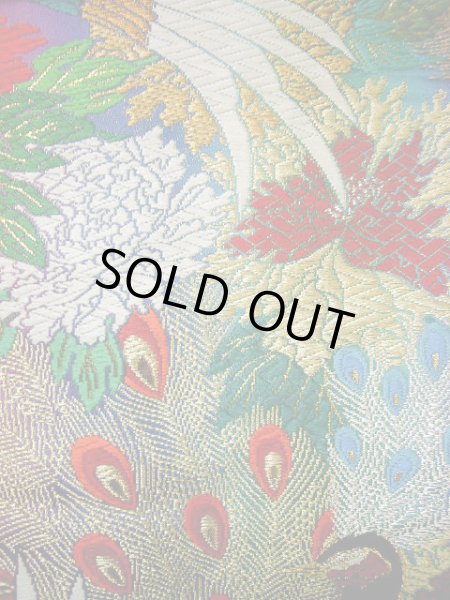 Photo13: Mint F1202C Used Japanese Kimono  Shiny Purple UCHIKAKE Wedding by Silk. Peacock  (Grade A+) (13)