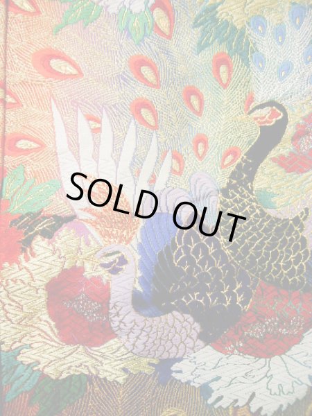 Photo14: Mint F1202C Used Japanese Kimono  Shiny Purple UCHIKAKE Wedding by Silk. Peacock  (Grade A+) (14)