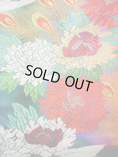 Photo17: Mint F1202C Used Japanese Kimono  Shiny Purple UCHIKAKE Wedding by Silk. Peacock  (Grade A+) (17)