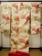 Photo4: F1202E Used Japanese Kimono  Light Beige UCHIKAKE Wedding by Silk. Folding fan  (Grade A) (4)