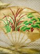 Photo7: F1202E Used Japanese Kimono  Light Beige UCHIKAKE Wedding by Silk. Folding fan  (Grade A) (7)