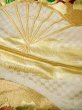 Photo11: F1202E Used Japanese Kimono  Light Beige UCHIKAKE Wedding by Silk. Folding fan  (Grade A) (11)