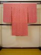 Photo2: G0415Q Used Japanese Kimono   Red JUBAN undergarment by Silk. Dapple pattern, for Kids, KINSHA CHIRIMEN crape (Grade B) (2)