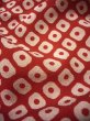 Photo7: G0415Q Used Japanese Kimono   Red JUBAN undergarment by Silk. Dapple pattern, for Kids, KINSHA CHIRIMEN crape (Grade B) (7)