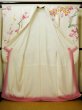 Photo4: Mint G0630H Used Japanese Kimono  Shiny Off White FURISODE long-sleeved by Silk. UME plum bloom  (Grade A) (4)