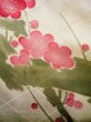 Photo16: Mint G0630H Used Japanese Kimono  Shiny Off White FURISODE long-sleeved by Silk. UME plum bloom  (Grade A) (16)