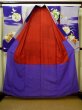 Photo4: G0630M Used Japanese Kimono  Bright Navy Blue FURISODE long-sleeved by Silk. Peony  (Grade C) (4)