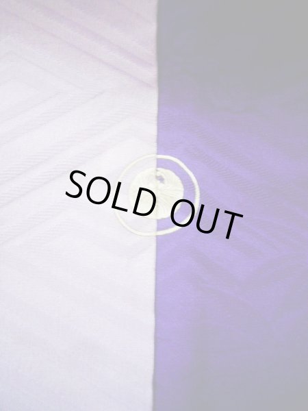 Photo17: G0630M Used Japanese Kimono  Bright Navy Blue FURISODE long-sleeved by Silk. Peony  (Grade C) (17)