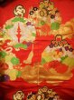 Photo7: G0805E Used Japanese Kimono   Red UCHIKAKE Wedding by Silk. TSUDUMI hand drum  (Grade B) (7)