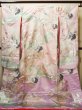 Photo2: G0805F Used Japanese Kimono Shiny Light Pink UCHIKAKE Wedding by Silk. Crane  (Grade A) (2)