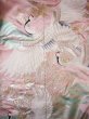 Photo6: G0805F Used Japanese Kimono Shiny Light Pink UCHIKAKE Wedding by Silk. Crane  (Grade A) (6)