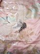 Photo7: G0805F Used Japanese Kimono Shiny Light Pink UCHIKAKE Wedding by Silk. Crane  (Grade A) (7)