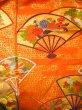 Photo11: Mint G0805L Used Japanese Kimono  Smoky Orange UCHIKAKE Wedding by Silk. Folding fan  (Grade A) (11)