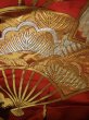 Photo13: Mint G0805O Used Japanese Kimono  Deep Red UCHIKAKE Wedding by Silk. Folding fan  (Grade A) (13)