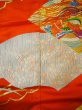 Photo13: G0805S Used Japanese Kimono   Vermilion UCHIKAKE Wedding by Silk. Folding fan  (Grade A) (13)