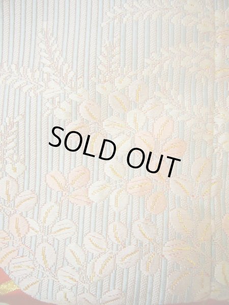 Photo14: G0805S Used Japanese Kimono   Vermilion UCHIKAKE Wedding by Silk. Folding fan  (Grade A) (14)