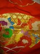 Photo15: G0805S Used Japanese Kimono   Vermilion UCHIKAKE Wedding by Silk. Folding fan  (Grade A) (15)