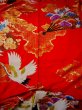 Photo12: G0805V Used Japanese Kimono  Bright Red UCHIKAKE Wedding by Silk. Crane  (Grade A) (12)