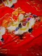 Photo13: G0805V Used Japanese Kimono  Bright Red UCHIKAKE Wedding by Silk. Crane  (Grade A) (13)