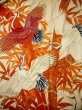 Photo6: G0805Z Used Japanese Kimono   Vermilion UCHIKAKE Wedding by Silk. Crane, YUZEN, The bottom is covered. (Grade B) (6)