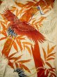 Photo8: G0805Z Used Japanese Kimono   Vermilion UCHIKAKE Wedding by Silk. Crane, YUZEN, The bottom is covered. (Grade B) (8)