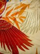 Photo14: G0805Z Used Japanese Kimono   Vermilion UCHIKAKE Wedding by Silk. Crane, YUZEN, The bottom is covered. (Grade B) (14)