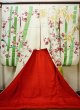 Photo6: G0826B Used Japanese Kimono  Smoky Off White UCHIKAKE Wedding by Silk. UME plum bloom  (Grade C) (6)