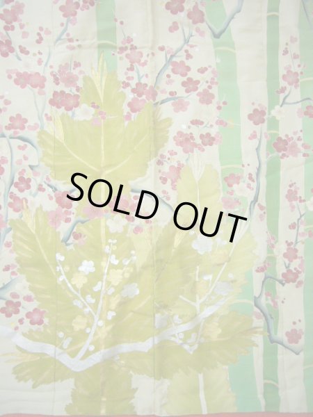 Photo8: G0826B Used Japanese Kimono  Smoky Off White UCHIKAKE Wedding by Silk. UME plum bloom  (Grade C) (8)