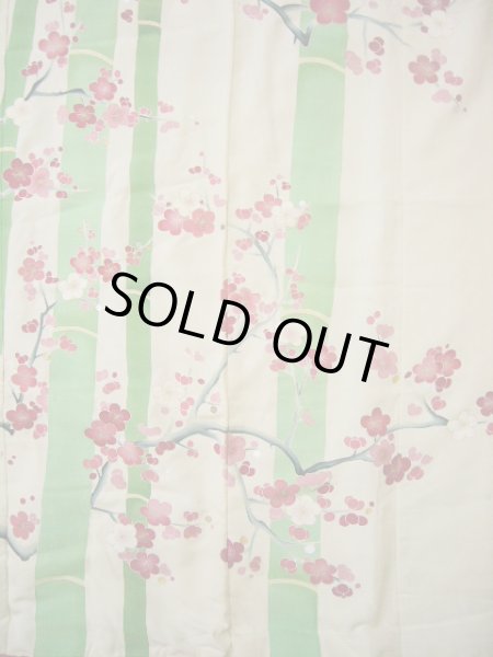 Photo13: G0826B Used Japanese Kimono  Smoky Off White UCHIKAKE Wedding by Silk. UME plum bloom  (Grade C) (13)