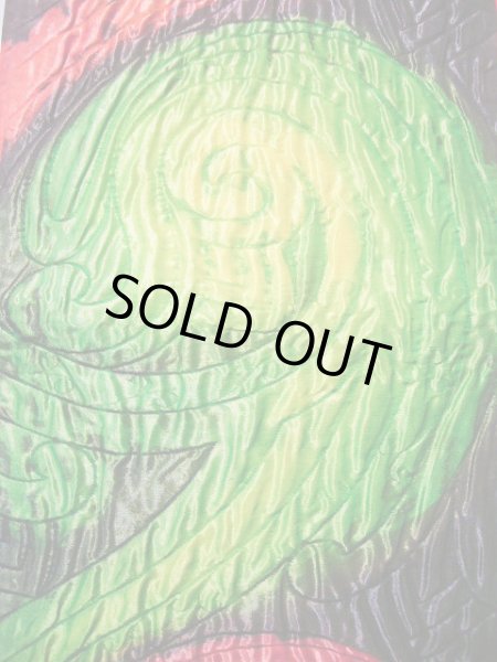 Photo4: G1216N Used Japanese  Shiny Red FUKURO OBI sash , Reversible  (Grade A) (4)