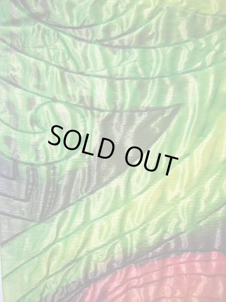 Photo8: G1216N Used Japanese  Shiny Red FUKURO OBI sash , Reversible  (Grade A) (8)