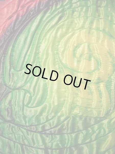 Photo9: G1216N Used Japanese  Shiny Red FUKURO OBI sash , Reversible  (Grade A) (9)