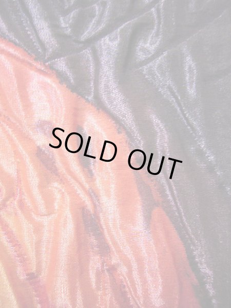 Photo10: G1216N Used Japanese  Shiny Red FUKURO OBI sash , Reversible  (Grade A) (10)