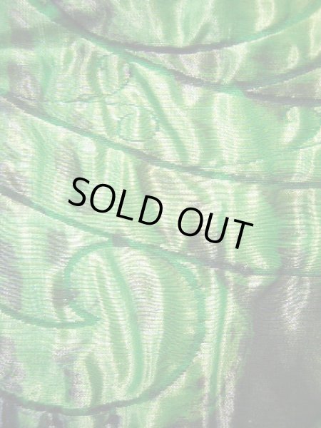 Photo11: G1216N Used Japanese  Shiny Red FUKURO OBI sash , Reversible  (Grade A) (11)