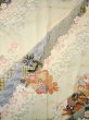 Photo9: Mint H1025K Used Japanese Kimono Pale Bluish Gray FURISODE long-sleeved / Silk. SAKURA cherry blossom  (Grade A) (9)