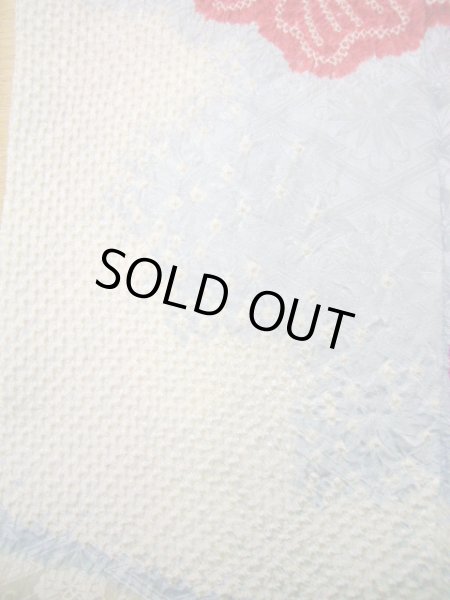 Photo14: Mint H1025M Used Japanese Kimono  Shiny Off White FURISODE long-sleeved / Silk. Cattleya  (Grade A) (14)