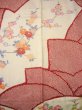 Photo11: H1025N Used Japanese Kimono  Shiny Off White FURISODE long-sleeved / Silk. Peony  (Grade B) (11)