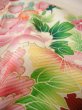 Photo25: H1025N Used Japanese Kimono  Shiny Off White FURISODE long-sleeved / Silk. Peony  (Grade B) (25)
