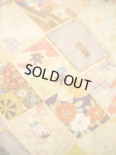 Photo8: H1025P Used Japanese Kimono   Off White FURISODE long-sleeved / Silk. Books  (Grade A) (8)