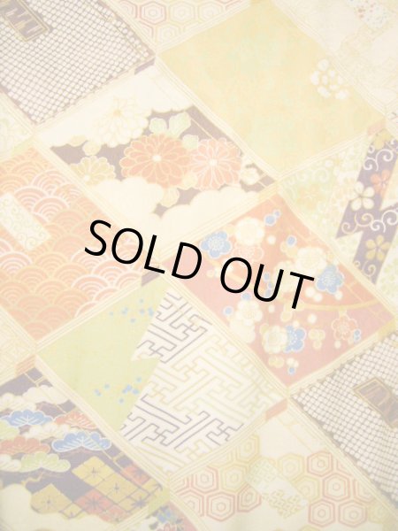 Photo9: H1025P Used Japanese Kimono   Off White FURISODE long-sleeved / Silk. Books  (Grade A) (9)